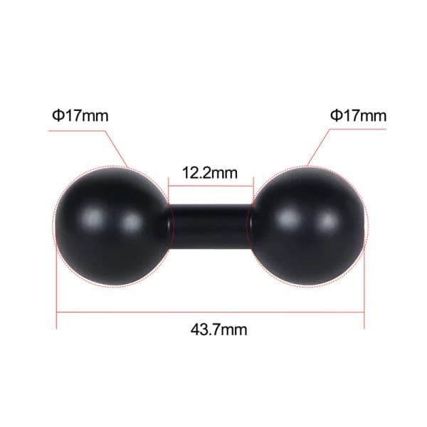 15mm 17mm 25mm Ball Head Adapter Mount to 1/4" Screw (Hole) for Gopro11 Insta360 X3 Camera Light Bracket Phone Stand GPS Holder
