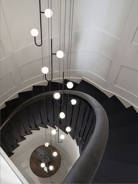 new LED Pendant Lamp for Spiral Staircase Lighting Ceiling 2025 Chandelier Modern Villa Living Room Lighting Fixtures Chandelier