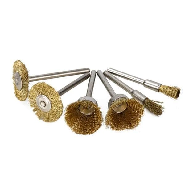 CMCP Brass Brush Wire Wheel Brushes Set 3/24/40pcs Set Polishing Rotary Tool Metal Rust Removel new Brush 2025 For Dremel Tool Accessorie