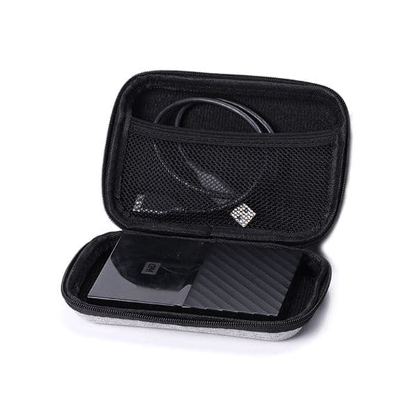 Portable EVA Storage Bag for Power Bank Cable Gray Hard Case Earphone Phone Holder Travel Digital Accessories Organizer Box