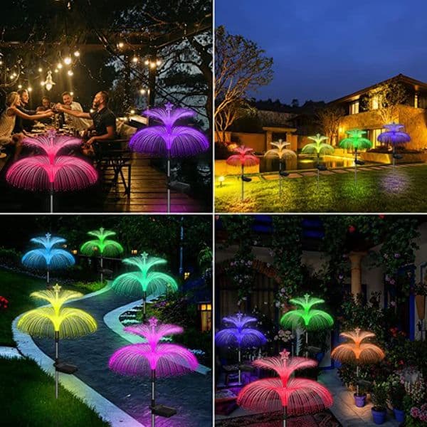 Solar Flowers Lights Waterproof Outdoor 7 Color Changing Jellyfish Garden 2025 Decor Solar new Lawn Lights For Yard Pathway Solar Lamp