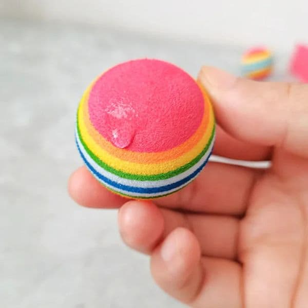 2025 2pcs diameter 63mm 2.48 inch Rainbow EVA Foam Ball Golf Practice Indoor Training Aid new Soft Golf Training Ball Child pet toy ball