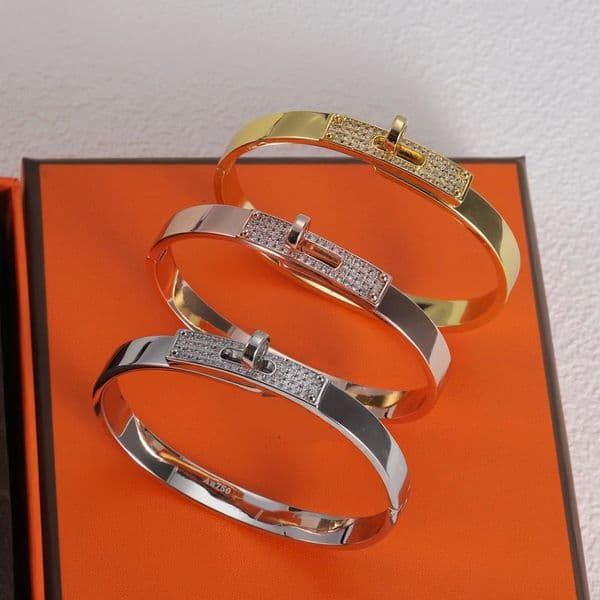 Titanium gold & silver hoop luxury for women and men's gift couple bracelet fashion designer jewelry
