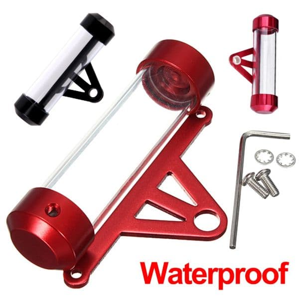 Waterproof Aluminium Acrylic Motorcycle Motorbike Scooter Tube Tax Disc Cylindrical Holder with Screwdriver Motorcycle Accessory