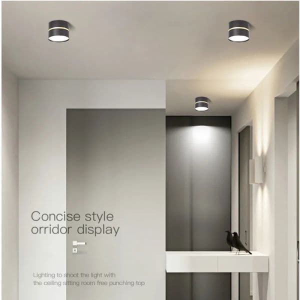 new 2023 Modern Minimalist Circular Surface Mounted LED Downlight 9W 12W Spotlight AC110V 220V Bedroom Living 2025 Room Indoor Lighting