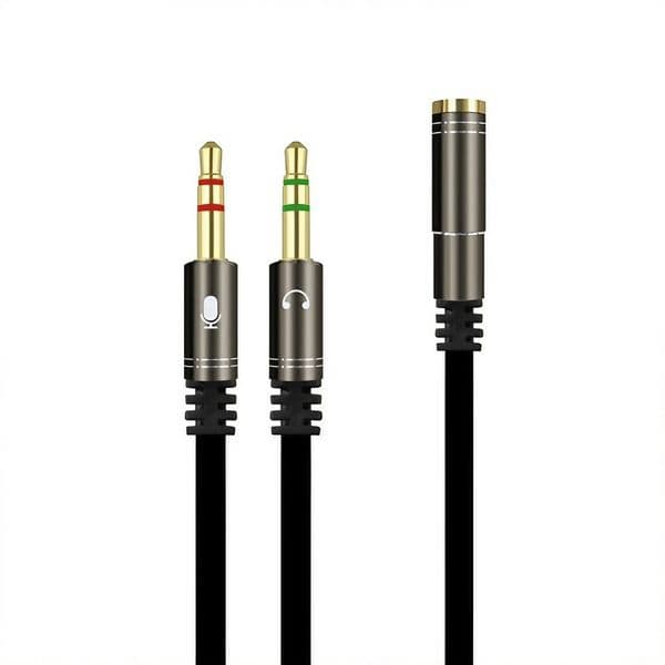 3.5mm Audio Splitter Cable for Computer Laptop Jack 3.5 mm 1 Male To 2 Female Microphone Headphone Y 2025 Splitter AUX Cable