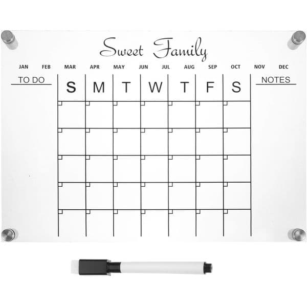 Reusable Clear Calendar Planner Weekly Mini Fridges Desk new Dry Erase Board Weekly Planner Fridge for 2025 Fridge School Kitchen