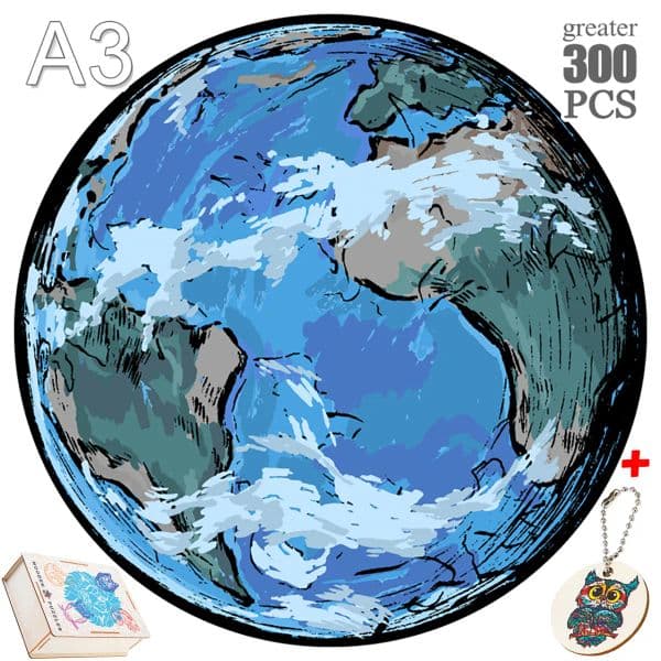Brightly Colored Wooden Jigsaw Puzzles Elegant Shape Mandala Taichi Brain Game For Kids Adults 2025 new Beautiful Disc DIY Crafts