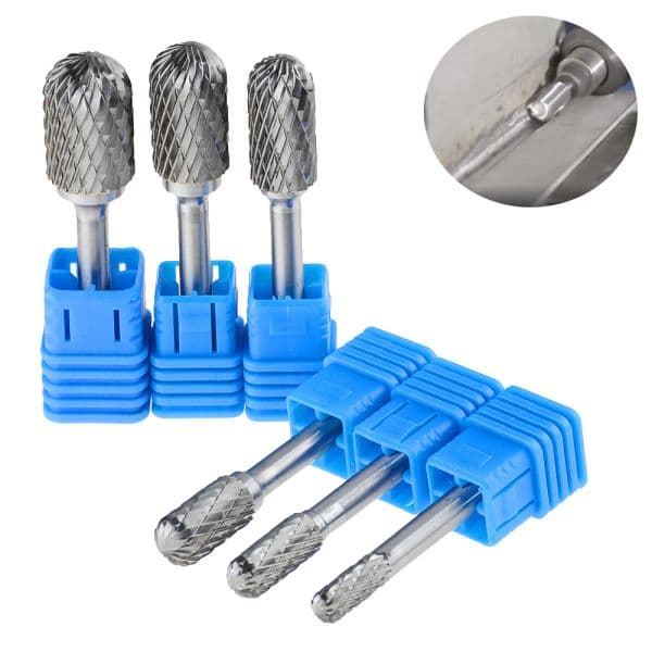 C-Type Alloy Rotary File Cylindrical Double Groove Tungsten Steel Grinding Head Metal Jade Electric Carving Milling Cutter