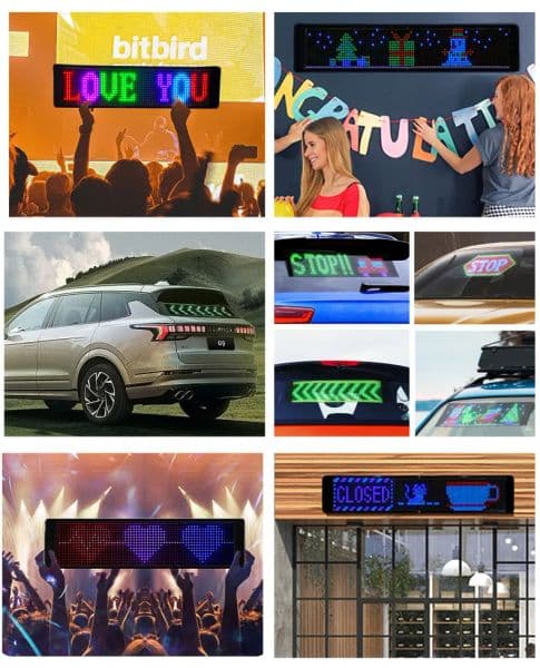Flexible LED Panel Digital Message Moving new Soft LED Sign 2025 Board RGB Text Matrix Module Screen Advertising Running LED Car Display