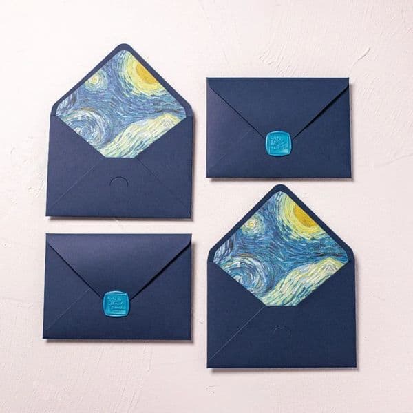 20pcs/lot Envelope Blue Western Style Small Business Supplies Postcard Giftbox 120g Paper Message Packaging Invitations Wedding