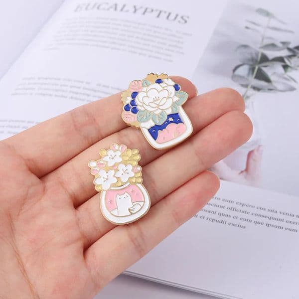 Cactus Brooch Plant Brooch Aquatic Brooch Aloe Brooch Plant Alloy Cactus Badge Cactus Pin Potted Plants Pin Aloe Pin Lapel Pin