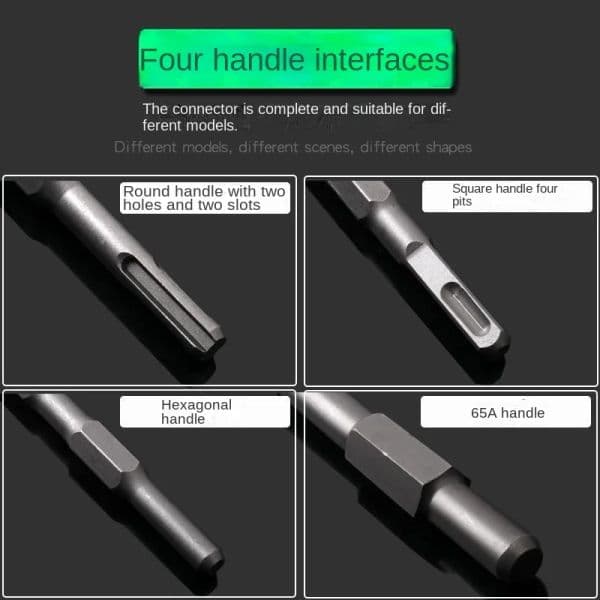 LINBON 1Pcs Plus Shank Electric Hammer Drill Bit Point/Groove/Flat Chisel Masonry Tools Set For Woodworking Concrete Wall Rock