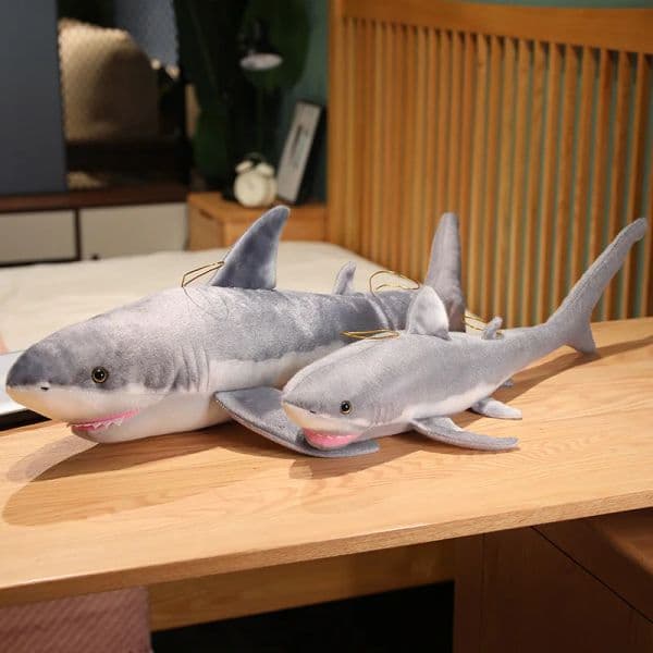 60-140cm Kawaii Great White Shark Stuffed Animal Toys Shark Pillow 2025 Plush Toys High Quality Anime Gift new Doll for Kid Children Toys