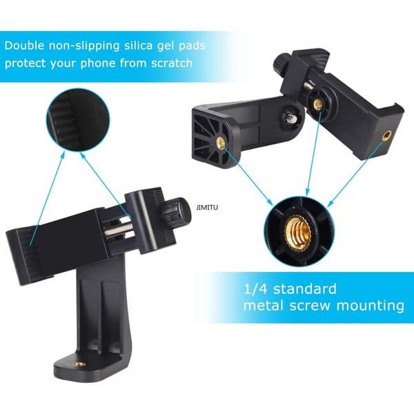 Mobile Phone Clip 360 Degree Rotating With All 1/4 Screw Cellphone Holder Tripod Mount Desk Tripod Adapter For Samsung iphone