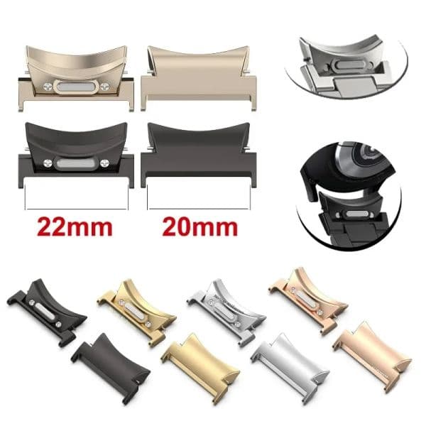 Quick Fit Adapter for Samsung Galaxy Watch 6 Classic 43 47mm 46 42mm Metal Connector for Samsung Watch 5 4 40mm 44mm Accessories