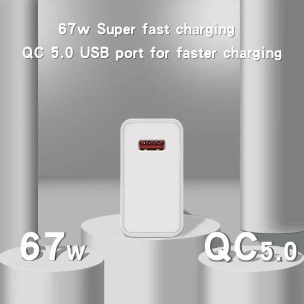 67W Fast Charger USB 10A Cable For Xiaomi 2025 13 12 Pro EU/US/UK Adapter Standard Charge new Universal Mobile Phone Charging Cable Set