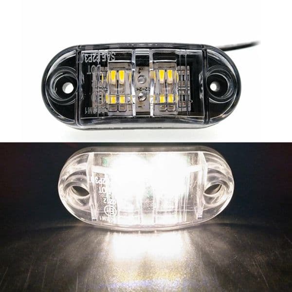 1PCS LED Side Marker Lights Warning Tail Light Auto Car External Lights Trailer Truck Lorry Yellow Orange White Red