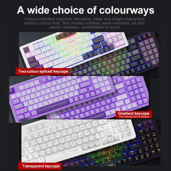 E-YOOSO Z94 USB Mechanical Gaming Keyboard Wired Monochrome Backlit 94 Key Russian Brazilian Portuguese for Compute Laptop PC