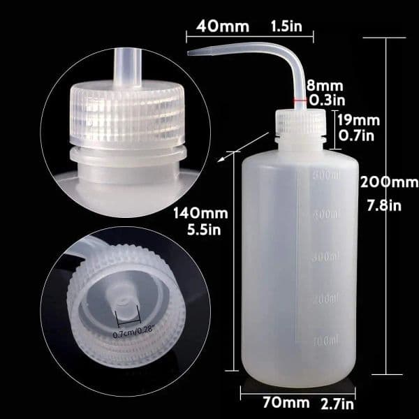 3Pcs Tattoo Spray Bottle Plastic Safety Wash Bottles Lab Tattoo Squeeze Bottle Tattoo Accessories Microblading Supplies
