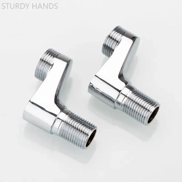 2Pcs Shower Faucet Curved Foot Adjustable Adapter Solid Brass Wall Mounted Replacement Angle Valve Kitchen Bathroom Accessories