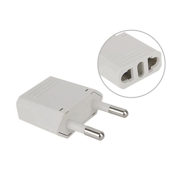 1-100pcs 4.0/4.8mm EU Plug Adapter EU US Israel To Euro KR BR Brazil Plug Converter American Travel Power Adapter Plug Socket
