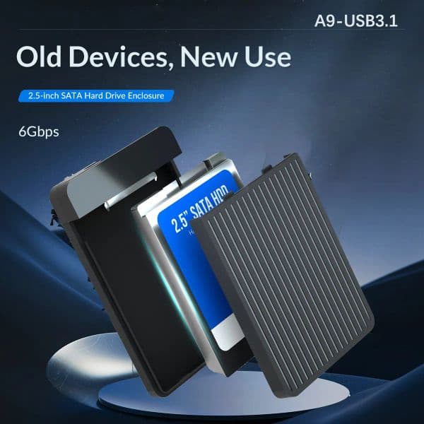 2.5 HDD SSD Case SATA to USB 3.1 3.0 Adapter Case 6gbps HD External Hard Drive Enclosure Box for Disk HDD Type USB C Enclosure