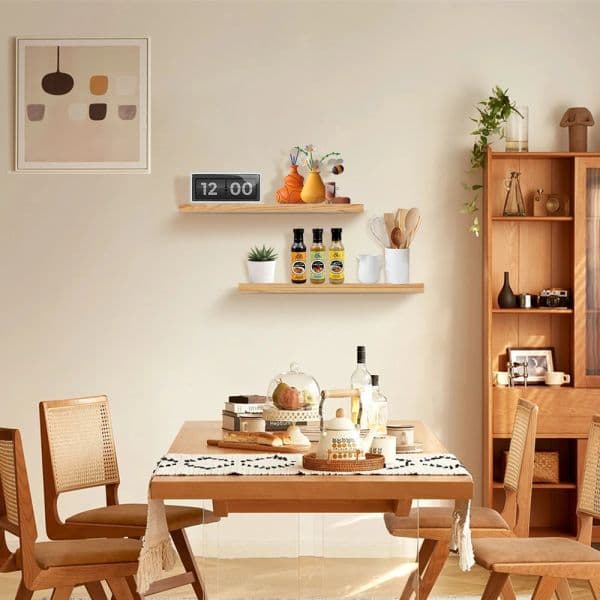 Bathroom Shelf Organizer Wall Mounted Shelves Living Room Decor Solid Wood Floating Shelves Kitchen Shelf Bedroom Storage Rack