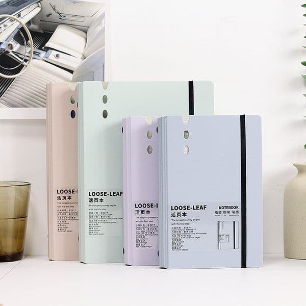 A5 A6 A7Pink Purple Loose Leaf Binder Notebook Inner Core Cover Note Book Journal 2025 Planner new Office Stationery Supplies