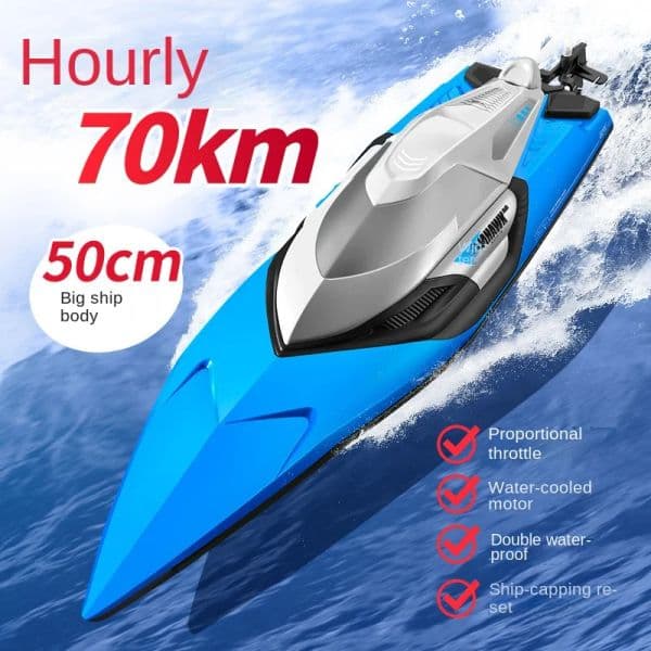 Super Large High Speed 70KM/h RC Ship High Power Children's Boy Pull Net Ship Toy Ship RC Speed Boat Boy ToyOutdoor water Toys