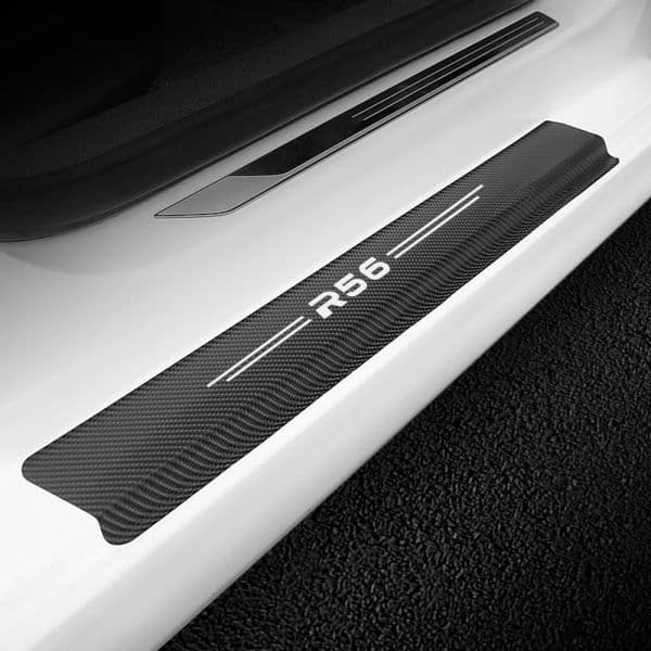 4PCS Car Scuff Plate Door Sill Stickers For Mini Cooper F56 F54 F57 F55 F60 R50 R52 R53 R55 R56 R57 R58 R59 R60 R61 Accessories