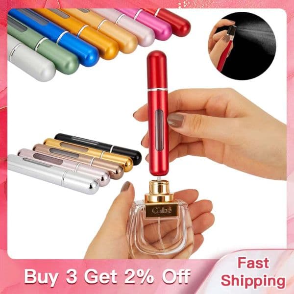 Perfume Bottle Set 8Ml 5Ml 2025 Refillable Bottle with Spray Pump Empty Cosmetic Containers Travel Atomizer new Bottle Free Shipping