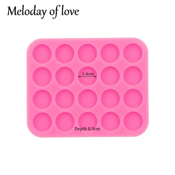 Glossy Circle Heart Hexagonal Stud Silicone Resin Mold, Epoxy Jewelry Moulds for Earring, Chocolate Fondant Cake Molds DY1655