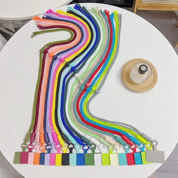 Universal Crossbody Patch Phone Lanyards Mobile Phone Strap Lanyard Colors Soft Rope for Cell Phone Hanging Cord