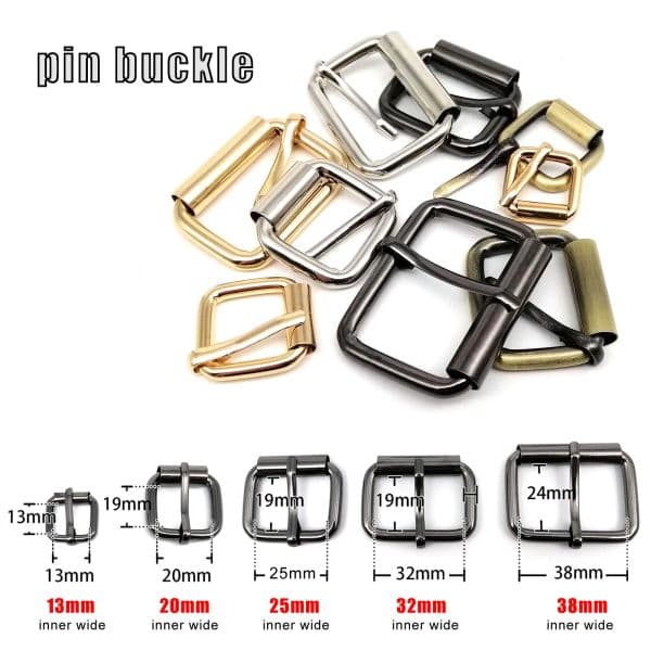 High Quality Leather Hand Bag Backpack Strap Belt D Ring Rectangle Tri-glide Adjust Roller Pin Buckle Slider Clasp Trigger Hook