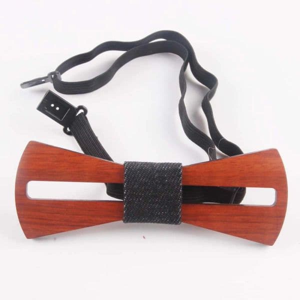 Men Holiday Birthday Party Gift Wooden Bowtie Cravat Women Elastic Band Strap Necktie Groom Wedding Hollow Carved Wood Bow Ties
