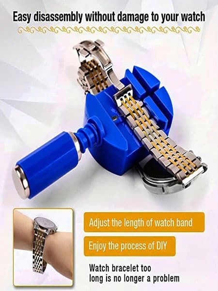 Watch Band Link Adjust Slit Strap Bracelet Chain Pin Remover Adjuster Repair Tool Kit For Men/Women Watch