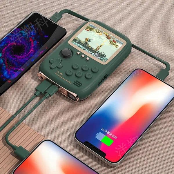 2023 New Mini Game Power Bank Portable Retro handheld Game Console 6000Mah capacity 3.2 Inch Soft Light Color Screen 10000+ Game