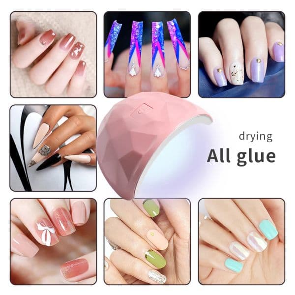 54W 18 LED Drying Lamp Manicure UV Nail Dryer Curing Gel Nail Polish Integrated USB Smart Timer Sun Light Nail Art Tools