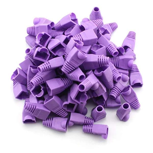 100Pcs/Pack Colorful Cat5 Cat6 Soft Plastic Ethernet Network Cable RJ45 Connector Caps Strain Relief Boot