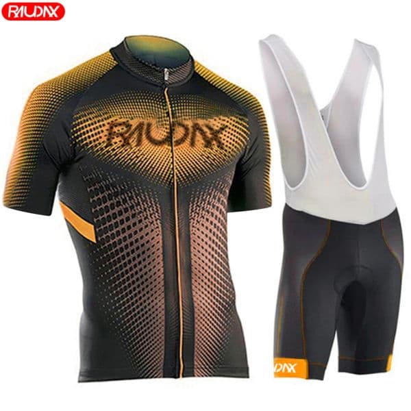 Raudax Men Clothes Wear Better Rainbow Team Areo Cycling Jersey Short Sleeve Cycling Clothing Summer MTB Road Bike Sets