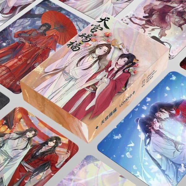 tian guan ci fu figure Laser card 50 sheets 1 box anime bookmark school supplies anime bookmark free shipping