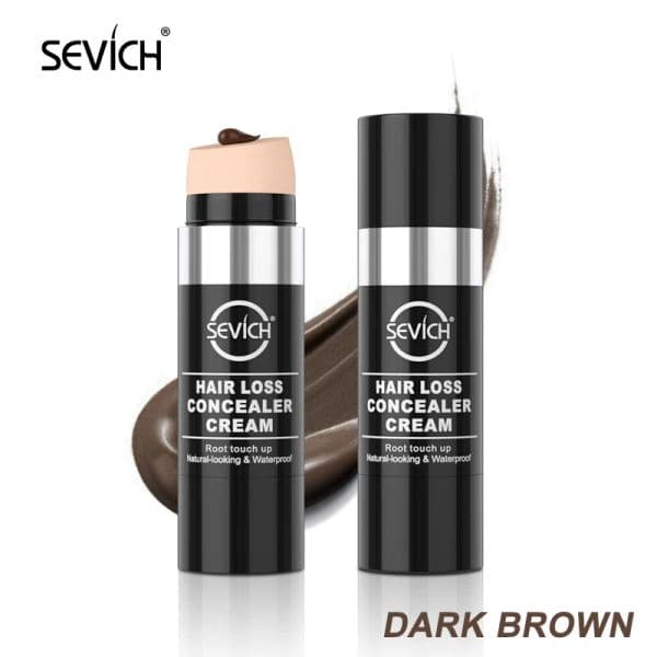 Sevich 30ml Waterproof Hair Loss Concealer Cream Unisex Natural-Looking Instantly Black Color Root Touch Up Hairline Concealer