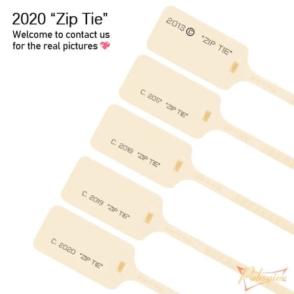 6pcs New 2020 "Zip Tie" Plastic Tag Off Sneakers White Shoes Disposable Cream Beige in Stock West Shoe Decorations 30CM