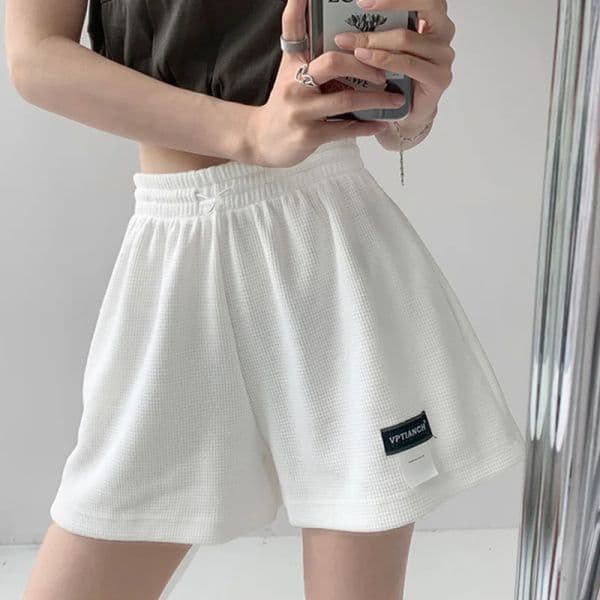 Women's Shorts 2023 Summer High Waisted Sports Shorts Loose Bottoms Female Casual Elastic Waist Hot Pants Solid Color Homewear