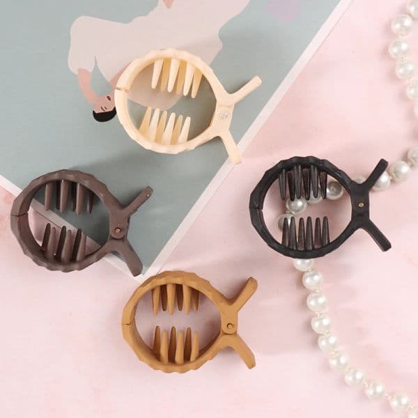 1Pc High Ponytail Fixed Claw Clip Round Hairpin Female High Ponytail Fixed Artifact Anti-sagging Small Clip Back Head Hairpin