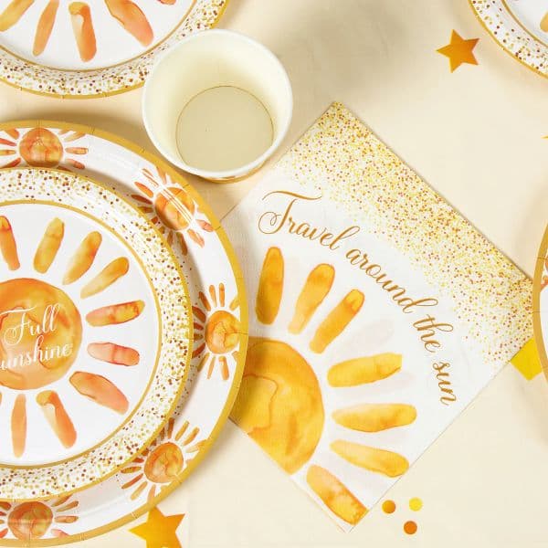 Boho Sunshine Party 2025 Disposable Tableware Happy Birthday Party Decorations Kids Baby Shower new Bohemian Sun 1st Birthday Supplies