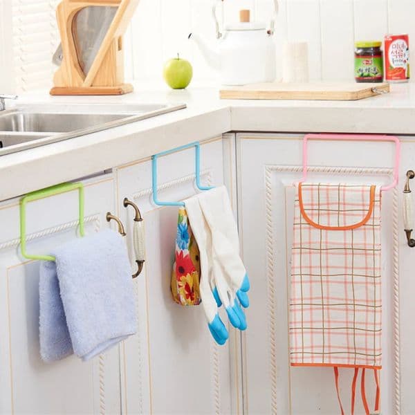 Kitchen Towel Rack Bathroom Towel Hanging Holder Multifunctional Storage Rack Cabinet Storage Shelf Kitchen Accessories