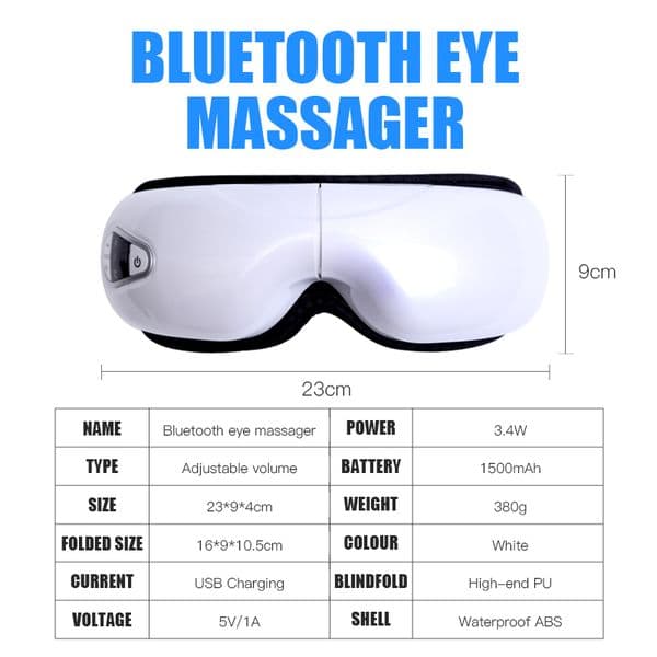 cbe Pressure Eye Massager Electric Air Blueteeth Music Heated Goggles Anti Wrinkles Care Health Tools Five Modes