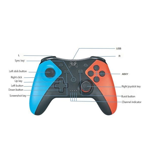 PC Game Controller Bluetooth-compatible Gamepad for Steam Cyberpunk Naruto Shippuden Game Joystick